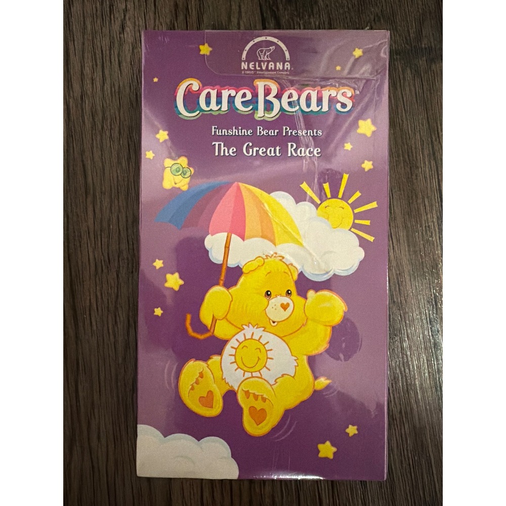 Care Bears Funshine Bear Presents The Great Race VHS Rare Nelvana Sealed New